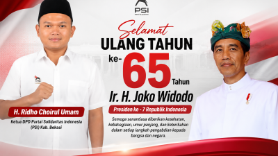 Sebut Jokowi Contoh Teladan, Ridho Choirul Siap Besarkan PSI Kabupaten Bekasi