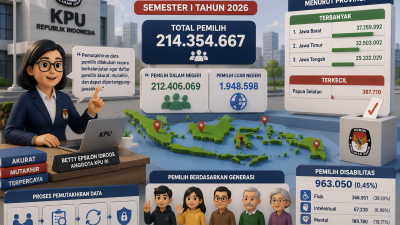KPU RI Tetapkan 214,35 Juta Pemilih di Semester I 2026, Jawa Barat Masih Duduki Angka Tertinggi